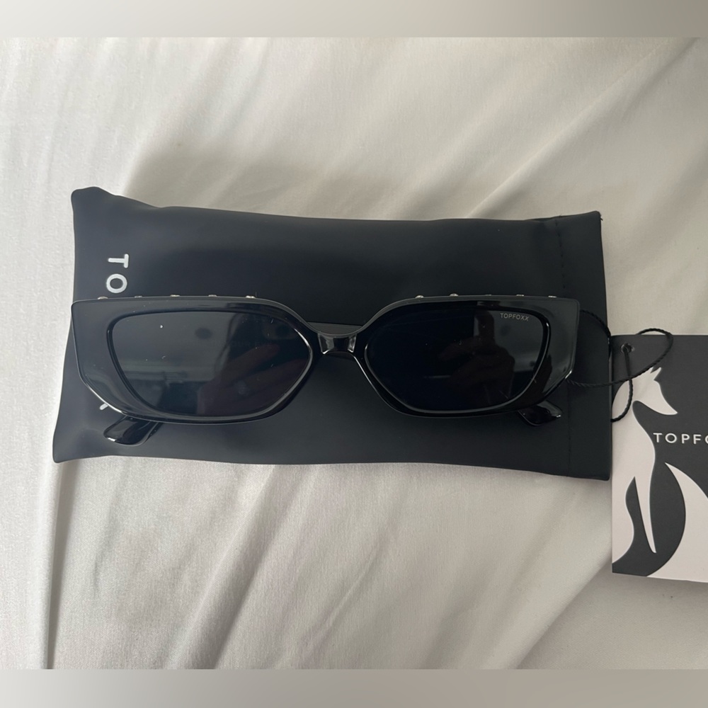 Topfoxx rectangular black sunglasses